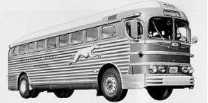 Салон автобуса Сценикруизер для компании Грэйхаунд raymond-loewy-bus